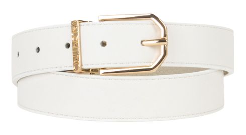 VALENTINO Double Belt W75 Bianco / Ecru Oro - kürzbar