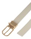 VALENTINO Double Belt W75 Bianco / Ecru Oro - shortenable VALENTINO Double Belt W75 Bianco / Ecru Oro - shortenable