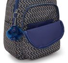 kipling Basic Print Seoul Backpack S Blue On Wire kipling Basic Print Seoul Backpack S Blue On Wire