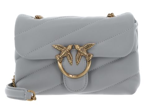 PINKO Love Puff Baby CL Sheep Nappa Pearl Grey - Antique Gold
