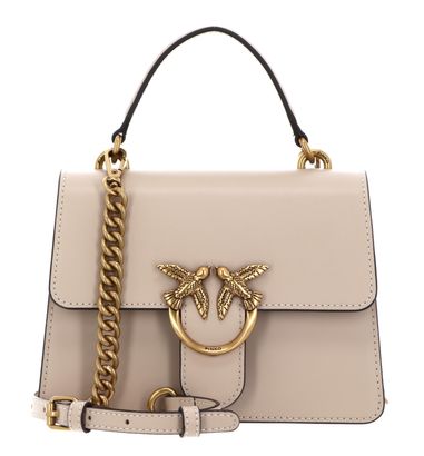 PINKO Love One Top Handle Mini Light S Beige - Smoke Grey - Antique Gold