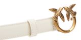 PINKO Love Berry H2 Belt W100 White - Antique Gold