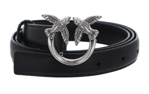 PINKO Love Berry H2 Belt W90 Black - Old Silver