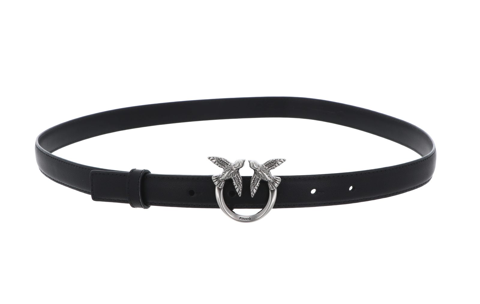 PINKO Love Berry H2 Belt W100 Black - Old Silver PINKO Love Berry H2 Belt W100 Black - Old Silver