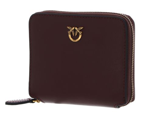 PINKO Taylor Zip Around Wallet Burgundy Wine - Antique Gold