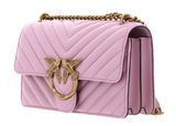 PINKO Love One Mini DC Sheep Nappa Chevron S Light Pink + Antique Gold