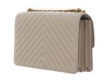 PINKO Love One Classic DC Sheep Nappa Chevron M Beige - Smoke Grey - Antique Gold