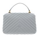 PINKO Love Lady Puff Mini CL Sheep Nappa Chevron S Pearl Grey - Antique Gold PINKO Love Lady Puff Mini CL Sheep Nappa Chevron S Pearl Grey - Antique Gold