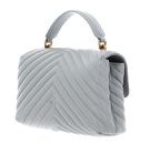 PINKO Love Lady Puff Mini CL Sheep Nappa Chevron S Pearl Grey - Antique Gold PINKO Love Lady Puff Mini CL Sheep Nappa Chevron S Pearl Grey - Antique Gold