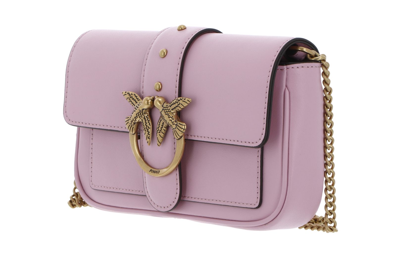 PINKO Love One Pocket C Light Pink + Antique Gold PINKO Love One Pocket C Light Pink + Antique Gold