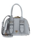 PINKO Bowling Bag Zip Mini Vitello M Pearl Grey - Antique Gold PINKO Bowling Bag Zip Mini Vitello M Pearl Grey - Antique Gold