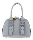 PINKO Bowling Bag Zip Mini Vitello M Pearl Grey - Antique Gold PINKO Bowling Bag Zip Mini Vitello M Pearl Grey - Antique Gold