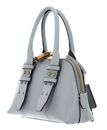 PINKO Bowling Bag Zip Mini Vitello M Pearl Grey - Antique Gold PINKO Bowling Bag Zip Mini Vitello M Pearl Grey - Antique Gold