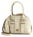 PINKO Bowling Bag Zip Mini Vitello M White + White + Antique Gold
