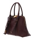 PINKO Bowling Bag Vitello Mor M Burgundy Wine - Antique Gold PINKO Bowling Bag Vitello Mor M Burgundy Wine - Antique Gold