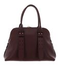 PINKO Bowling Bag Vitello Mor M Burgundy Wine - Antique Gold PINKO Bowling Bag Vitello Mor M Burgundy Wine - Antique Gold