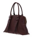 PINKO Bowling Bag Vitello Mor M Burgundy Wine - Antique Gold PINKO Bowling Bag Vitello Mor M Burgundy Wine - Antique Gold