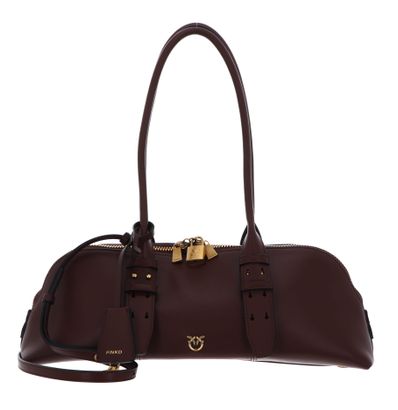 PINKO Bowling Horizontal Big Vitello Burgundy Wine - Antique Gold
