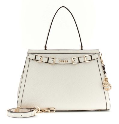 GUESS Dovie Satchel Cream White