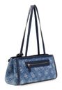 GUESS Dovie Girlfriend Shoulder Satchel Denim Logo