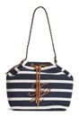 TOMMY HILFIGER TH Elevated Summer Bucket Stripe Stripe Blue / Cognac