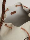 TOMMY HILFIGER TH Elevated Summer Bucket Bag Canvas Canvas / Cognac