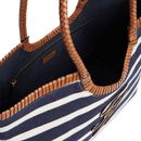 TOMMY HILFIGER TH Elevated Summer Tote Stripe Stripe Blue / Cognac