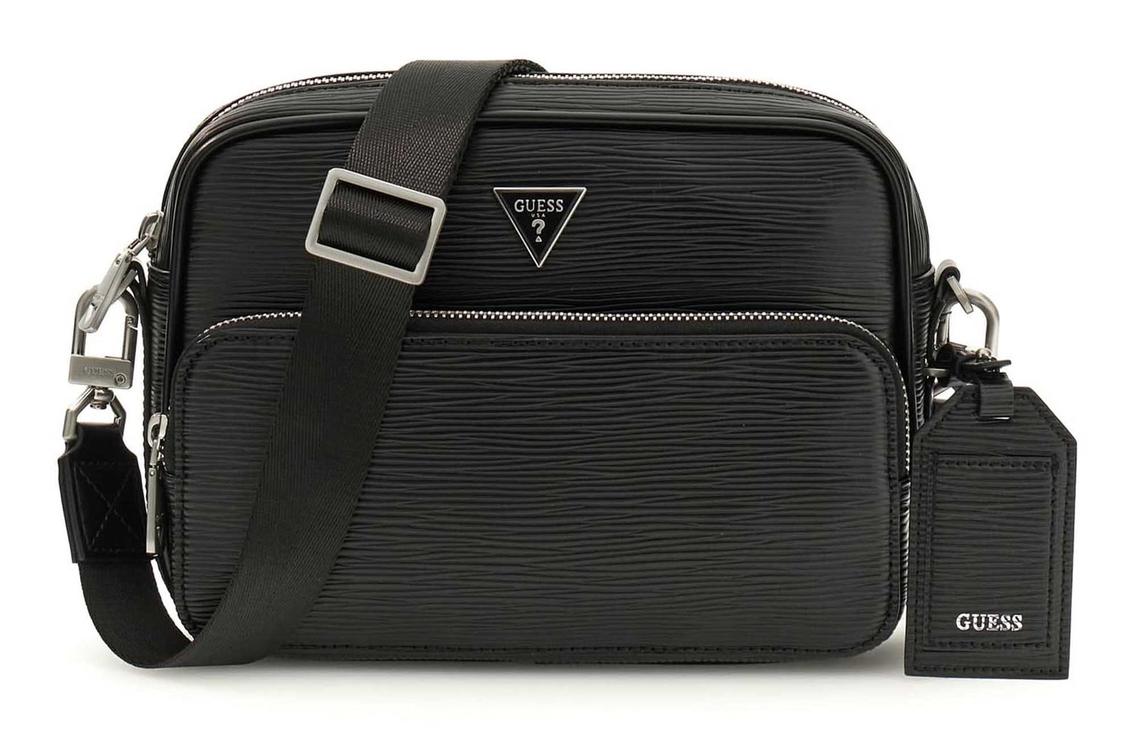 GUESS Milano Crossbody Double Zip Bag Black