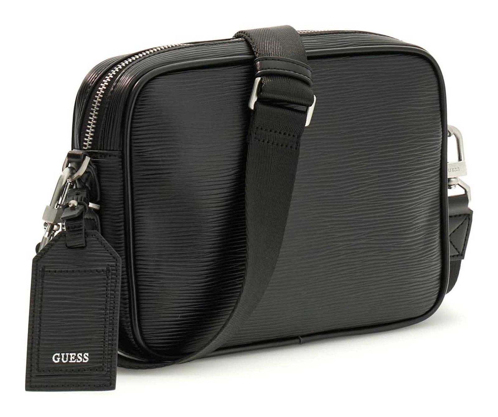 GUESS Milano Crossbody Double Zip Bag Black GUESS Milano Crossbody Double Zip Bag Black