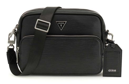 GUESS Milano Crossbody Double Zip Bag Black