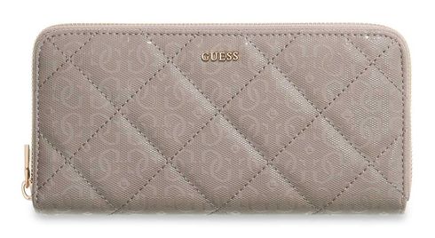 GUESS Libby SLG Zip Around Wallet L Dark Taupe