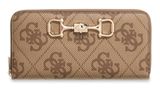 GUESS Janie Logo SLG Zip Around Wallet L Latte Logo GUESS Janie Logo SLG Zip Around Wallet L Latte Logo