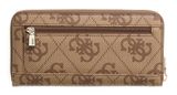 GUESS Janie Logo SLG Zip Around Wallet L Latte Logo GUESS Janie Logo SLG Zip Around Wallet L Latte Logo