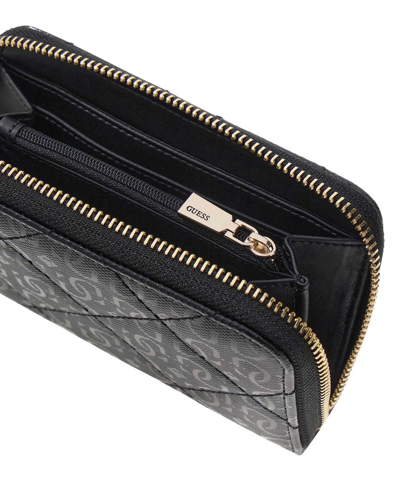 GUESS Libby SLG Zip Around Wallet M Black GUESS Libby SLG Zip Around Wallet M Black