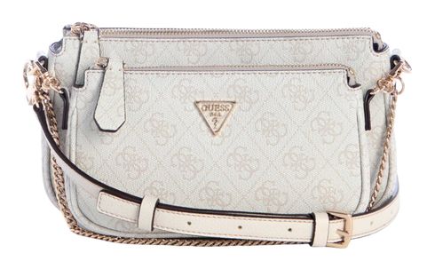 GUESS Noelle II Double Pouch Crossbody Bag Bone Logo