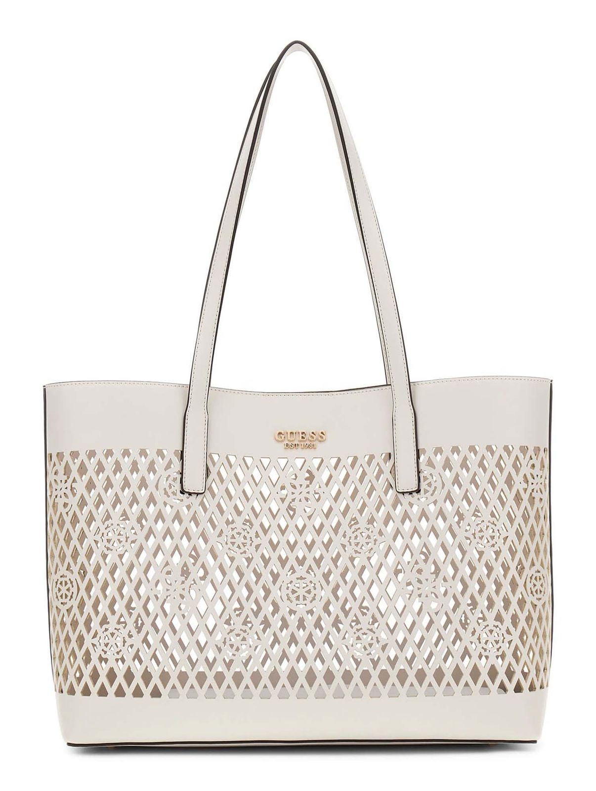GUESS Letty 2 in 1 Tote Cream White GUESS Letty 2 in 1 Tote Cream White