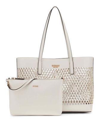 GUESS Letty 2 in 1 Tote Cream White