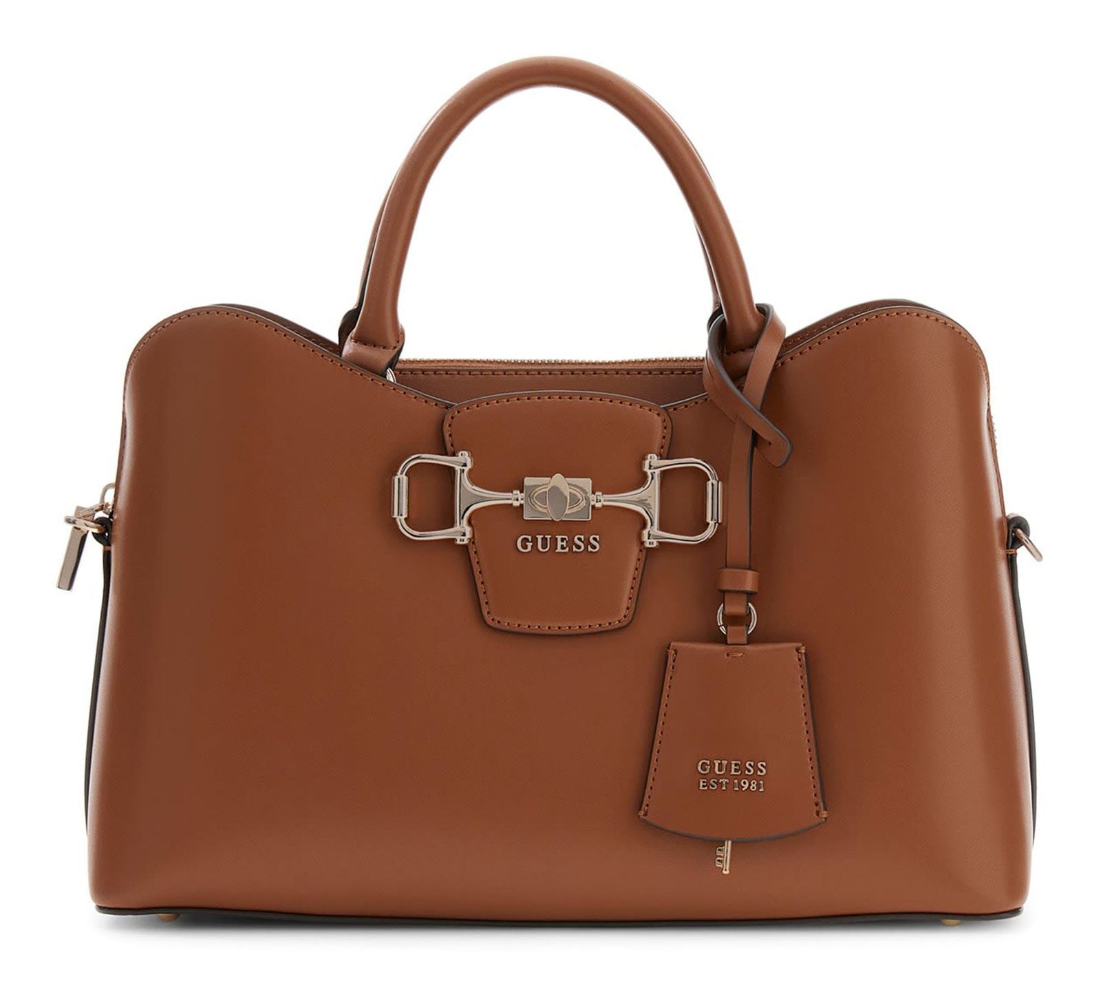 GUESS Janie Girlfriend Satchel Cognac GUESS Janie Girlfriend Satchel Cognac