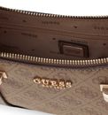 GUESS Leona Logo Shoulder Bag Latte Logo