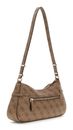 GUESS Leona Logo Shoulder Bag Latte Logo