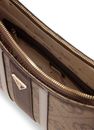 GUESS Noelle II Top Zip Shoulder Bag Latte Logo / Brown GUESS Noelle II Top Zip Shoulder Bag Latte Logo / Brown
