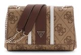 GUESS Noelle II Convertible Xbody Flap Bag Latte Logo / Brown GUESS Noelle II Convertible Xbody Flap Bag Latte Logo / Brown