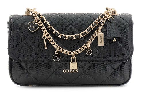 GUESS Libby Flap Crossbody Bag Black