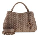 GUESS Cheryl Triple Compartment Satchel Dark Taupe GUESS Cheryl Triple Compartment Satchel Dark Taupe