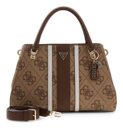 GUESS Noelle II Luxury Satchel Latte Logo / Brown GUESS Noelle II Luxury Satchel Latte Logo / Brown