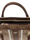 GUESS Noelle II Luxury Satchel Latte Logo / Brown