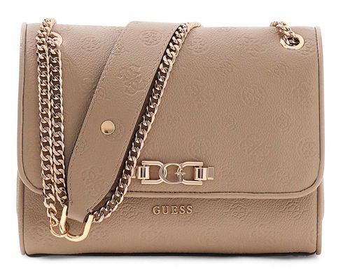 GUESS Anise Convertible Xbody Flap Dark Taupe Logo