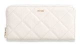 GUESS Libby SLG Zip Around Wallet L Cream White GUESS Libby SLG Zip Around Wallet L Cream White