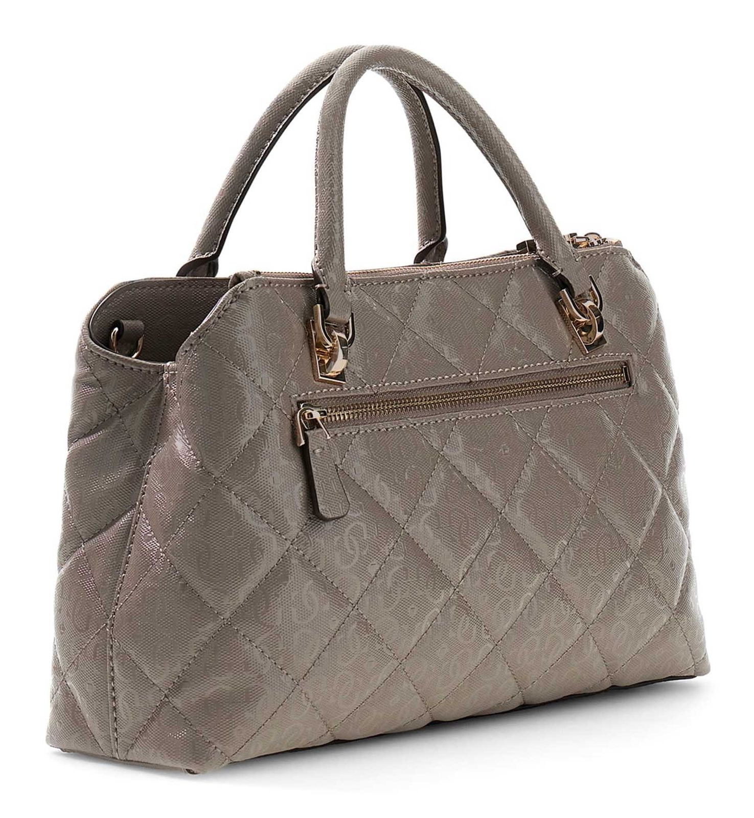 GUESS Libby Two Compartment Tote Dark Taupe GUESS Libby Two Compartment Tote Dark Taupe