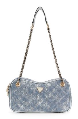 GUESS Giully II Shoulder Satchel Metallic Denim